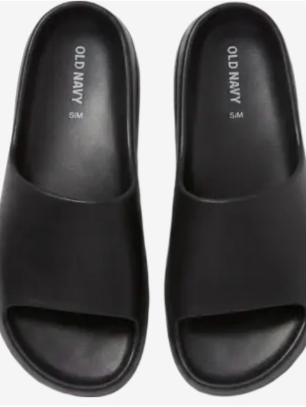 Old Navy Black Slip-On Foam Slide Sandals